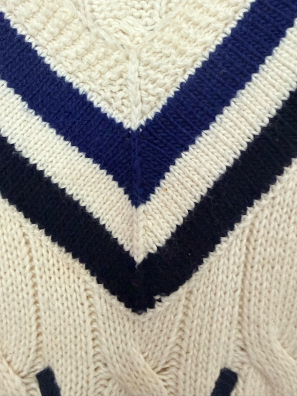 POLO Ralph Lauren Cotton Cashmere 1922-1923 POLO Cable-Knit Vest Tennis - Picture 3 of 6